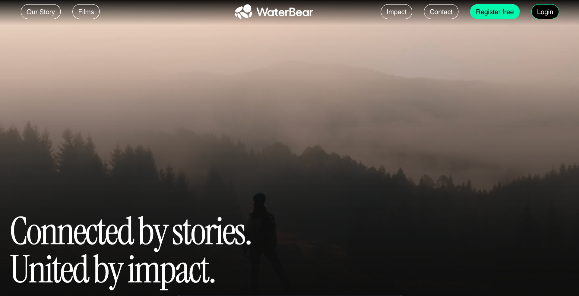 WaterBear streaming platform home page